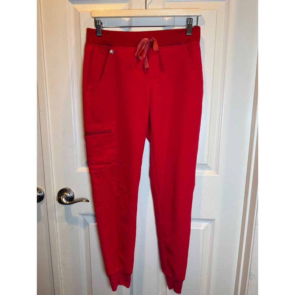 FIGS Technical Collection Zamora Jogger Scrub Pants Pop Red Size XS W23SW2016